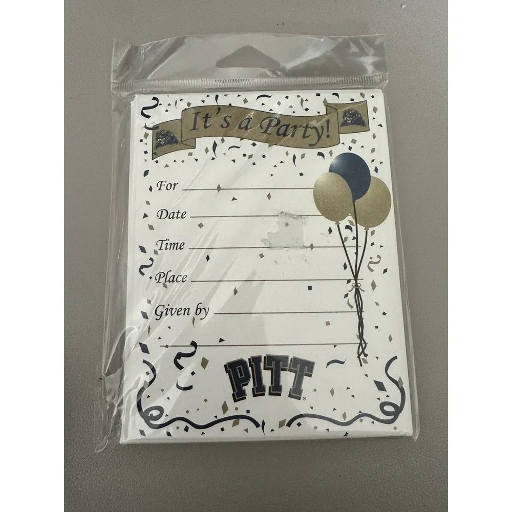 Pitt Panthers  Party Invitations 8 Count Pack 